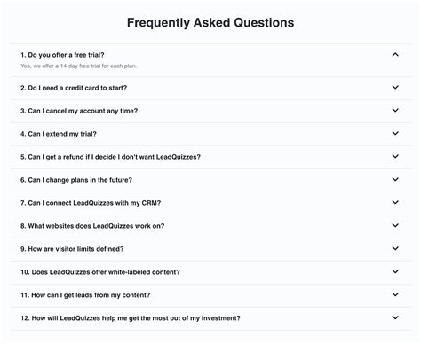 FAQ List .